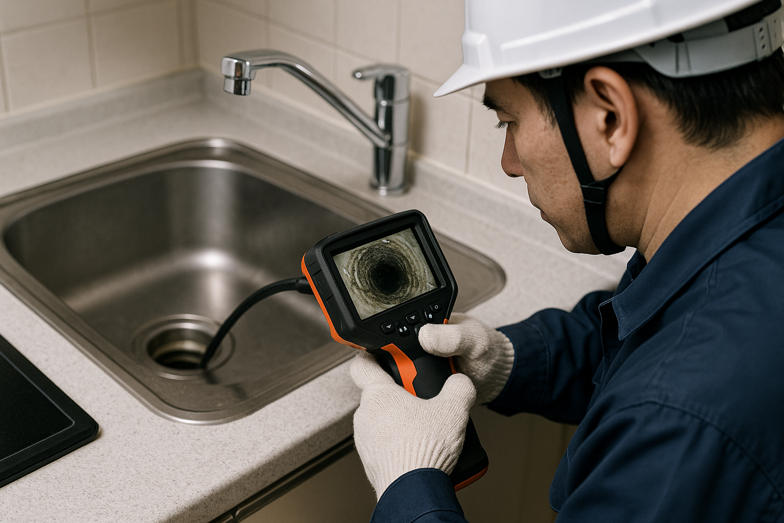 Indoor pipe cleaning image