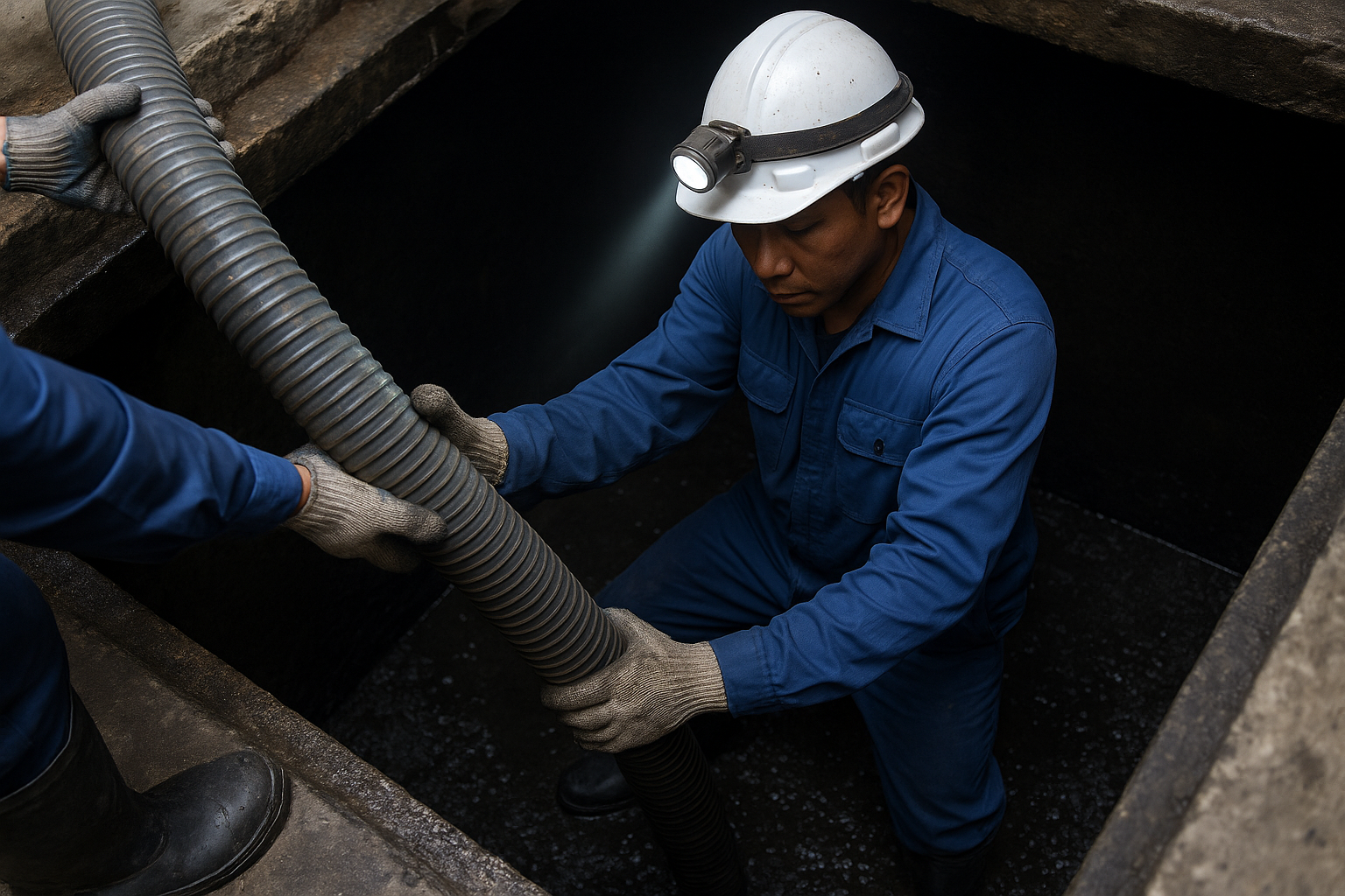 Drainage pit cleaning